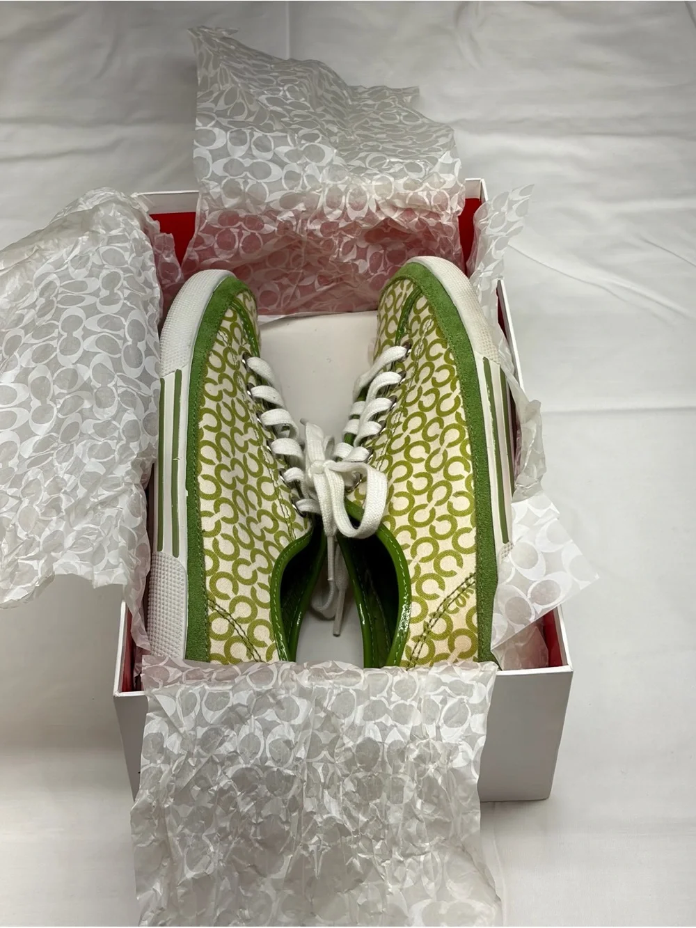 Coach Women's Green Signature Court Sneaker Size 7